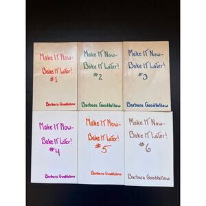 Make It Now Bake It Later 6 Cookbook Set Barbara Goodfellow 1965-1977 Fair Vtg